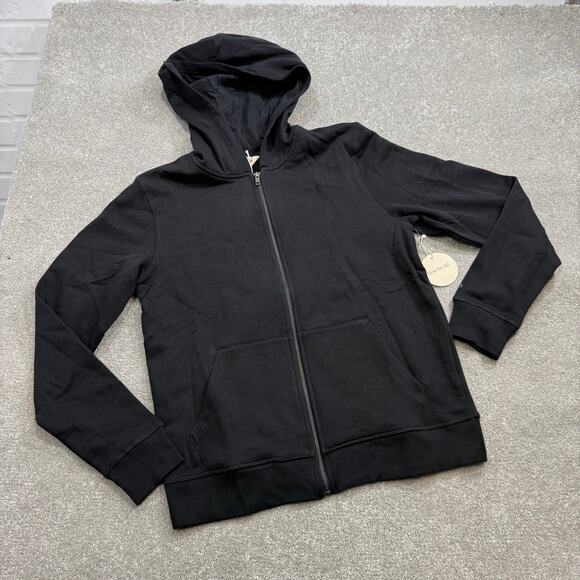 Pact NWT One For All Unisex Zip Hoodie Sweatshirt Black Sml Organic Sustainable - Picture 1 of 15